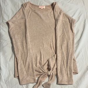 Tan long sleeve with tie